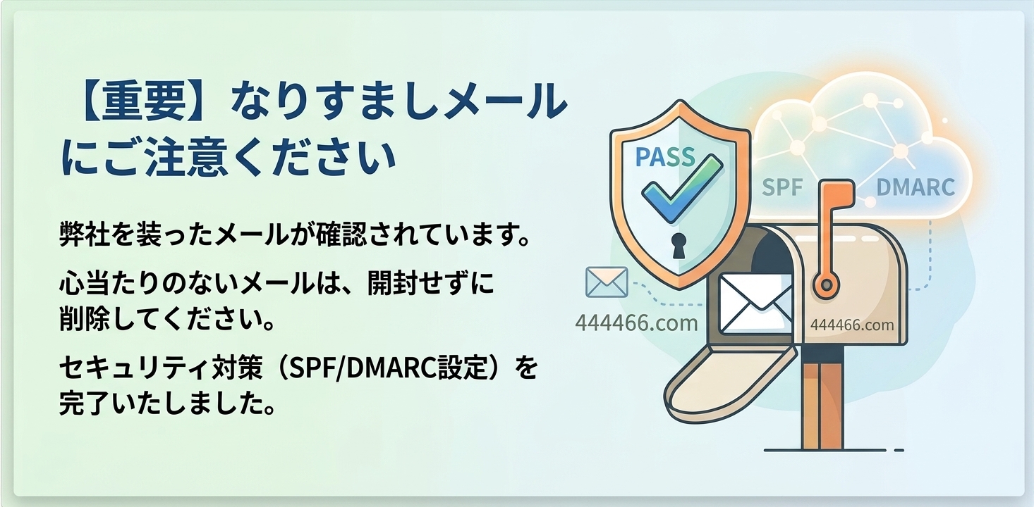 なりすましメールに関するご注意